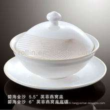 healthy durable white porcelain oven safe golden sand dinnerware